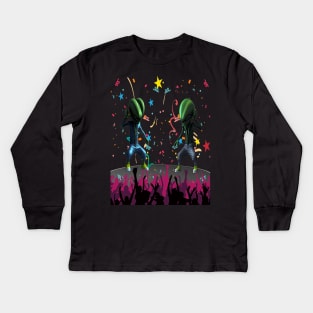 Alien Hip Hop 03 Kids Long Sleeve T-Shirt